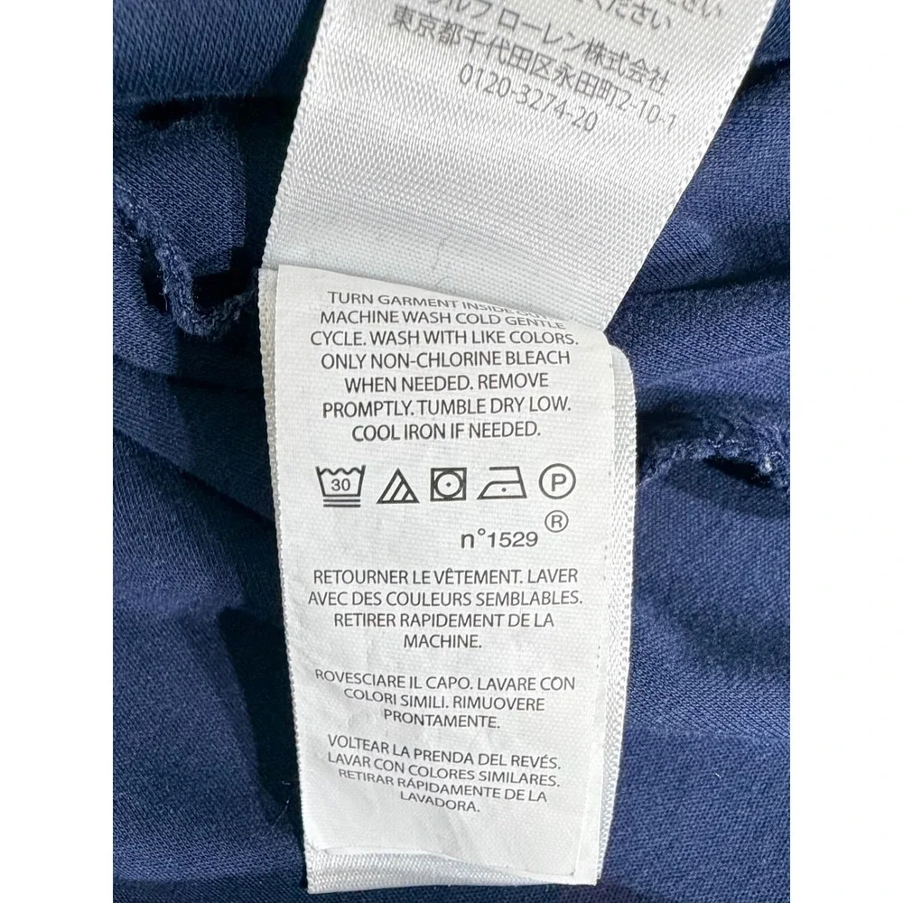 Polo Ralph Lauren Polo Shirt 3XB Blue Geometric Circle Print Cotton FLAW READ